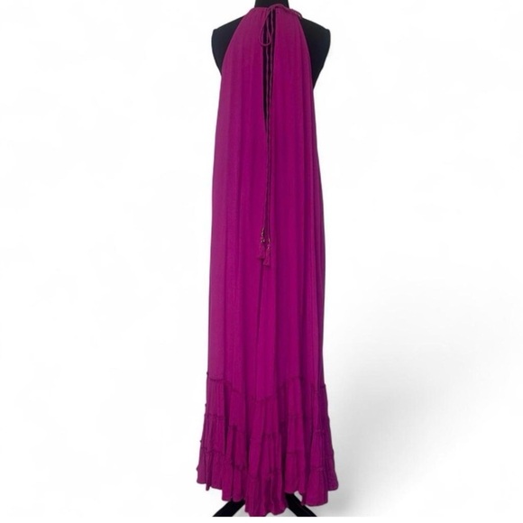 Free People Endless Summer Gauze Wrap Maxi Dress - Magenta - Size XS (NWOT) - Picture 4 of 5